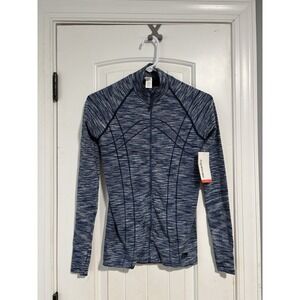 MARIK Women's Blue Space Dye Full Zip Active Jacket Size S